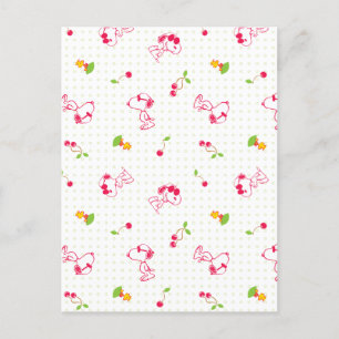 Peanuts   Snoopy & Woodstock Kersenpatroon Briefkaart