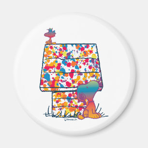 Peanuts Snoopy & Woodstock Regenboogverf Magneet