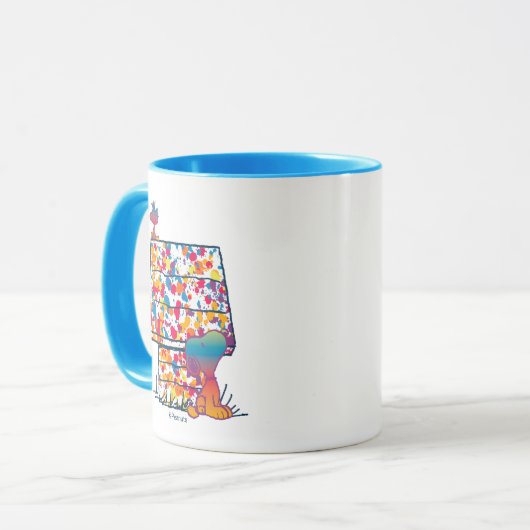 Peanuts | Snoopy & Woodstock Regenboogverf Mok (Voorkant links)