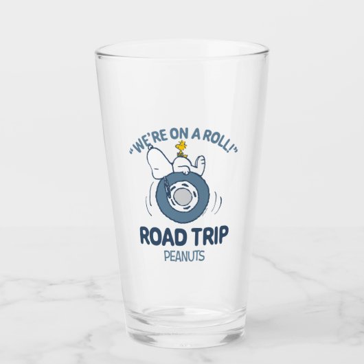 Peanuts | Snoopy & Woodstock Road Trip Glas (Voorkant)