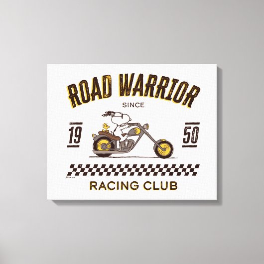Peanuts | Snoopy & Woodstock Road Warriors Canvas Afdruk (Voorkant)