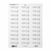 Peanuts | Snoopy & Woodstock Rood & Zwart Etiket (Full Sheet)