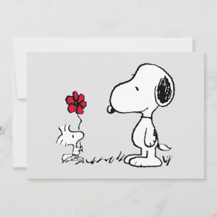 Peanuts Snoopy & Woodstock Rood & Zwart Kaart