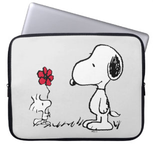 Peanuts Snoopy & Woodstock Rood & Zwart Laptop Sleeve