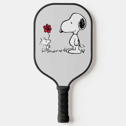 Peanuts | Snoopy & Woodstock Rood & Zwart Pickleball Paddle (Voorkant)