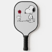 Peanuts | Snoopy & Woodstock Rood & Zwart Pickleball Paddle (Achterkant)