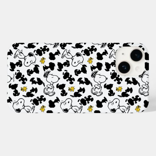 Peanuts | Snoopy & Woodstock Schaduwpatroon Case-Mate iPhone Case (Achterkant (horizontaal))