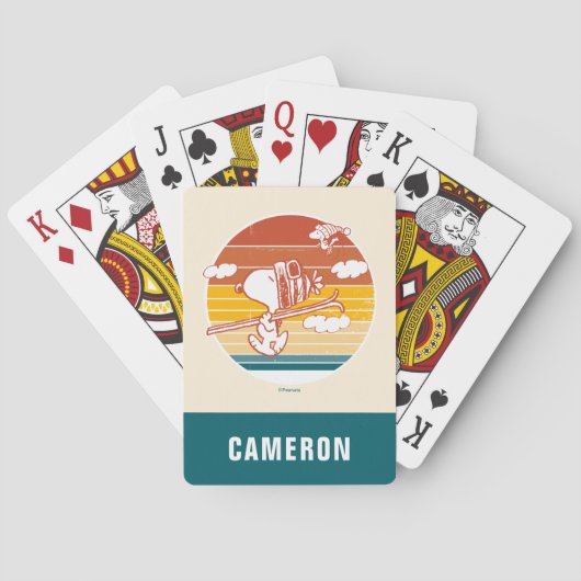 Peanuts Snoopy & Woodstock Ski Trip Speelkaarten (Achterkant)