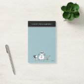 Peanuts | Snoopy & Woodstock Sneeuwman | Naam toev Post-it® Notes (Kantoor)