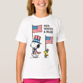 Peanuts | Snoopy & Woodstock Uncle Sams T-shirt (Voorkant)