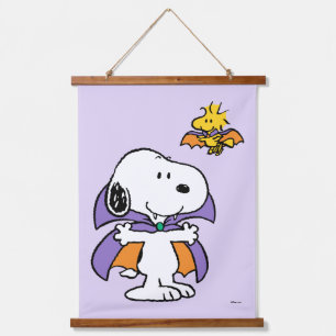Peanuts Snoopy Woodstock Vampier Halloween Hangend Wandkleed