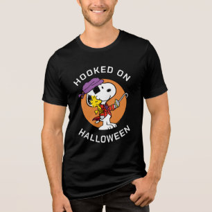 Peanuts Snoopy & Woodstock Verslaafd aan Hallowe Tri-Blend Shirt