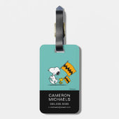 Peanuts | Snoopy & Woodstock Vlaggen Bagagelabel (Achterkant verticaal)