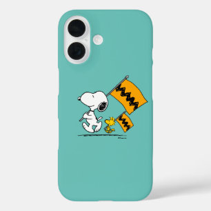 Peanuts   Snoopy & Woodstock Vlaggen iPhone 16 Hoesje