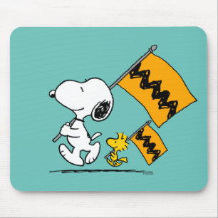 Peanuts Snoopy & Woodstock Vlaggen Muismat