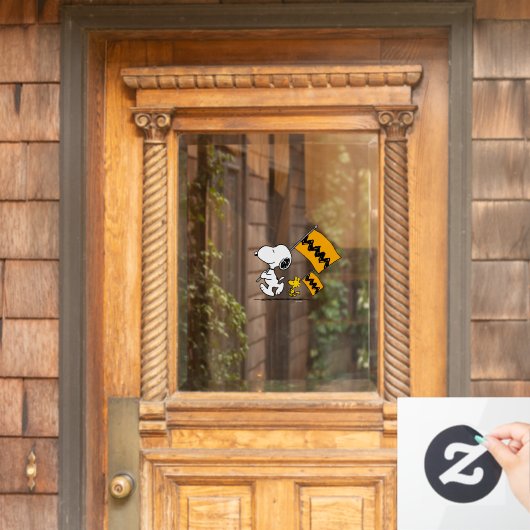 Peanuts | Snoopy & Woodstock Vlaggen Raamsticker (Huis Deur)