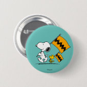 Peanuts | Snoopy & Woodstock Vlaggen Ronde Button 5,7 Cm (Voorkant /achterkant)