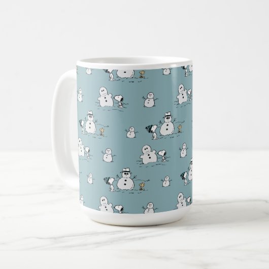 Peanuts | Snoopy & Woodstock Winter Break Patroon Koffiemok (Voorkant links)