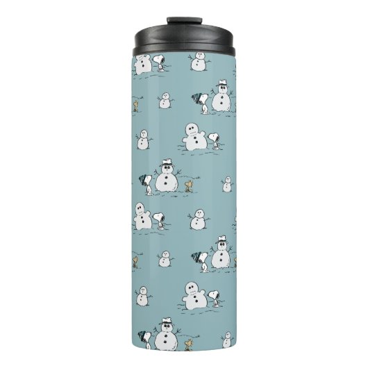 Peanuts | Snoopy & Woodstock Winter Break Patroon Thermosbeker (Voorkant)