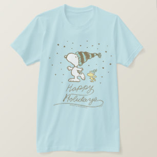 Peanuts   Snoopy & Woodstock Winterschaatsen T-shirt