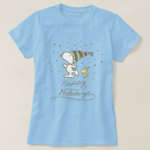 Peanuts Snoopy & Woodstock Winterschaatsen T-shirt