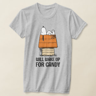 Peanuts Snoopy wordt wakker voor Snoep T-shirt