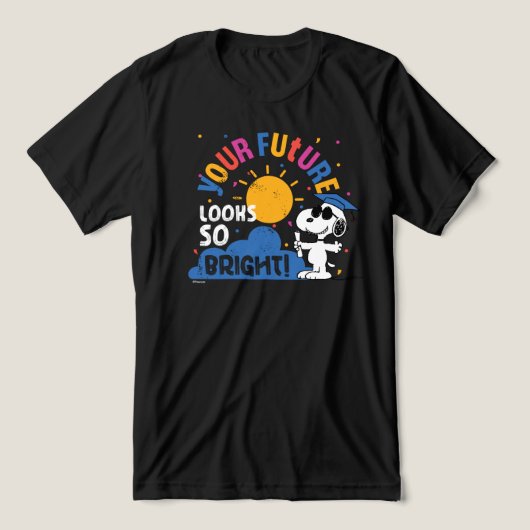Peanuts Snoopy Your Future Looks So Bright Tri-Blend Shirt (Design voorkant)
