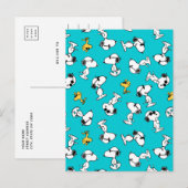 Peanuts | Snoopy & Zonnebrilpatroon Briefkaart (Voorkant / Achterkant)