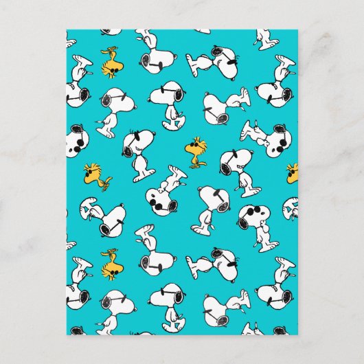 Peanuts | Snoopy & Zonnebrilpatroon Briefkaart (Voorkant)