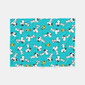 Peanuts | Snoopy & Zonnebrilpatroon Fleece Deken (Voorkant (Horizontaal))