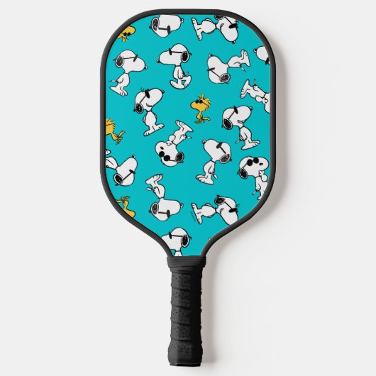 Peanuts | Snoopy & Zonnebrilpatroon Pickleball Paddle (Achterkant)