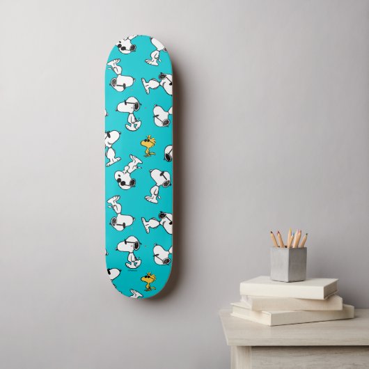 Peanuts | Snoopy & Zonnebrilpatroon Skateboard (Muurkunst)