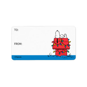 Peanuts   Snoopy's Dog House Met Lichten Cadeau La Etiket