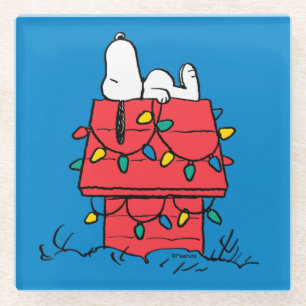 Peanuts   Snoopy's Dog House met verlichting Glazen Onderzetter