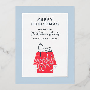 Peanuts   Snoopy's Holiday Dreamer Family Foto Folie Feestdagen Briefkaart