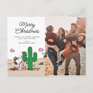 Peanuts   Spike versiert voor Kerstmis Feestdagenkaart