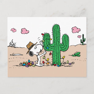 Peanuts   Spike versiert voor Kerstmis Feestdagenkaart