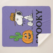 Peanuts | Spike's Desert Halloween Sherpa Deken (Voorkant (horizontaal))