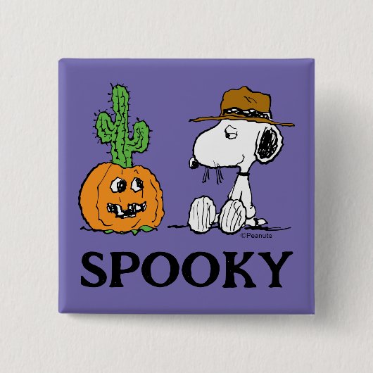 Peanuts | Spike's Desert Halloween Vierkante Button 5,1 Cm (Voorkant)