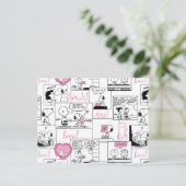 Peanuts | Valentijn Hart Liefde Patroon Briefkaart (Staand voorkant)