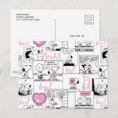 Peanuts | Valentijn Hart Liefde Patroon Briefkaart (Voorkant / Achterkant)