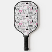 Peanuts | Valentijn Hart Liefde Patroon Pickleball Paddle (Voorkant)