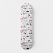 Peanuts | Valentijn Hart Liefde Patroon Skateboard (Voorkant)