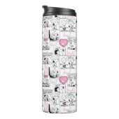 Peanuts | Valentijn Hart Liefde Patroon Thermosbeker (Geroteerd rechts)