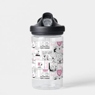 Peanuts   Valentijn Hart Liefde Patroon Waterfles