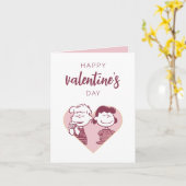Peanuts | Valentijnsdag | Schroeder & Lucy Kaart (Gele Bloem)