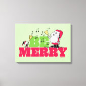 Peanuts | Wees vrolijk met Kerstmis Canvas Afdruk (Voorkant)