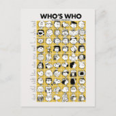 Peanuts | Wie is wie karakters Briefkaart (Voorkant)