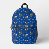 Peanuts | Winter Sleding Fun Patroon Bedrukte Rugzak (Voorkant)