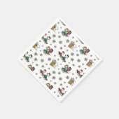 Peanuts | Winter Sleding Fun Patroon Servet (Hoek)